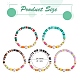5 pièces 5 couleurs argile polymère heishi bracelets extensibles en perles ensembles BJEW-SZ0001-55-7