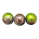 Deux tons brins de perles de couleur cuisson drawbench peint en verre X-DGLA-S104-8mm-SA32-1