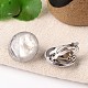 Natural Mixed Stone Dome/Half Round Clip-on Earrings EJEW-J090-M-2