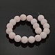 Chapelets de perles rondes en quartz rose mat naturel G-M272-06-10mm-2