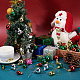 Ahadermaker 80 Stück 8-Stil-Weihnachtskugel aus Kunststoff zum Aufhängen AJEW-GA0006-02-4