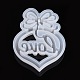 Coeur bricolage saint valentin avec moules en silicone mot amour X-DIY-L021-65-4