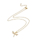 Halskette mit Libellenanhänger aus klarem Zirkonia NJEW-O125-18G-3