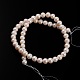 Natural Pearl Round Bead Strands PEAR-E004-04-2