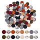 Wadorn 80 Uds. Botón de tela de lana de 8 agujeros de 1 colores DIY-WR0003-46-1