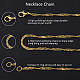 PH PandaHall 11 Color Singapore Necklace Chain 23inch Brass Bulk Cable Chain Charms with Lobster Claw Clasps for Necklace MAK-PH0004-24-4