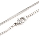 304 Stainless Steel Curb Chain Twist Chain Necklace NJEW-H215-01P-2