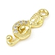 Латунные микропаве прозрачные подвески с фианитом KK-L238-23G-2