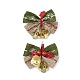 Christmas Polyester Bowknot Ornament Accessories DIY-K062-01G-01-1