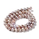 Fili di perle di perle d'acqua dolce coltivate naturali PEAR-E018-19A-2