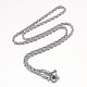 Подарок на день Святого Валентина для мужа 304 ожерелья из нержавеющей стали X-NJEW-507L-10C-2