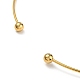 真空メッキ202ステンレススチールワイヤーチョーカーネックレス  女性用の硬いネックレス  ゴールドカラー  内径：5.79インチ（14.7cm） NJEW-H011-05G-3
