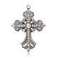 Alloy Latin Cross Clenched Large Gothic Pendants ALRI-J030-28AS-1