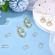 CREATCABIN 200Pcs Brass Hoop Earring Findings KK-CN0002-15-4