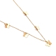 Brass Pendant Necklaces & Paperclip Chain Necklaces Sets NJEW-JN03027-7