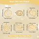Beebeecraft 10Pcs 5 Style Mother's Day Charms 18K Gold Plated Palm Footprints Heart with Mom Word Charm Pendants for Mother's Day Birthday Earring Necklace Bracelet Jewelry Making STAS-BBC0001-26-2
