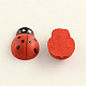 Dyed Ladybug Wood Cabochons WOOD-Q018-50D-1