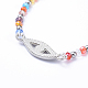 Bracelets de perles de nylon tressés réglables BJEW-JB05157-04-3