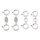 Pandahall 4 pz 2 stile 925 set di fermagli per anelli a molla in argento sterling STER-TA0001-05-1