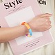 8pcs 8 Stil Liebeswort Fimo Heishi Perlen Stretch Armbänder Set für Teen Mädchen Frauen BJEW-SZ0001-79-7