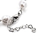 Collares de cuentas de perlas de imitación de plástico blanco y conjuntos de collares de cadena de clip de hierro NJEW-JN03059-8