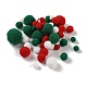 ポリエステルボールデコレーション  ポンポムボール  DIYクラフト用  濃い緑  0.8~3cm  約100個/セット FIND-Z042-01A-1