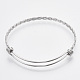 Adjustable 304 Stainless Steel Expandable Bangle Making X-BJEW-R306-01-2