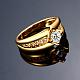 Classic Real 18K Gold Plated Brass Cubic Zirconia Rings for Men RJEW-BB06383-8G-2
