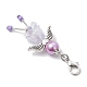 7 шт. подвеска в виде ангела из акрила и стеклянного жемчуга HJEW-JM03361-5