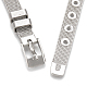 Alloy Rhinestone Snap Cord Bracelet Making BJEW-S136-02-7