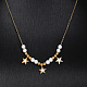 Imitation Pearl Beaded Star Pendant Necklaces ID0009-2
