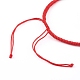 編組ナイロン糸のブレスレット作り  ミックスカラー  1-3/8インチ（3.55~5.05cm） AJEW-JB00922-4
