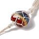 Chakra Theme Synthetic Gemstone Pendant Decorations HJEW-E579-01G-3