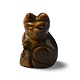 Figurines de guérison naturelles en forme d'oeil de tigre et de chat DJEW-Z005-06-2