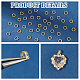 Benecreat 2 buste anelli divisi in ottone FIND-BC0005-12A-4
