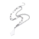 304 chaînes de trombones en acier inoxydable et ensembles de bijoux de chaîne de câble SJEW-K153-06P-2