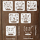 Fingerinspire 6 Stück 6 Stile Halloween Thema Haustier Aushöhlen Zeichnung Malschablonen Sets für Kinder Teenager Jungen Mädchen DIY-WH0172-988-2