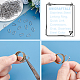 UNICRAFTALE about 200pcs Oval Linking Ring 18mm Stainless Steel Connectors Hollow Frame Pendant Linking for Bracelet Necklace Jewelry Making STAS-UN0040-15-4
