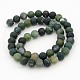 Frosted Round Natural Moss Agate Beads Strands G-J338-04-8mm-2