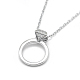 925 подвесные стерлингового серебра ожерелья NJEW-F246-10P-2