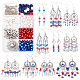 Sunnyclue kit de fabrication de boucles d'oreilles sur le thème de la fête de l'indépendance DIY-SC0018-29-1