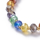 Bracelets élastiques en perles de verre à facettes BJEW-JB04876-2