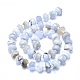 Chapelets de perles en agate avec dentelle bleue naturelle G-F715-032B-2