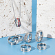 Unicraftale 21 pz 7 taglia 201 nucleo anello in acciaio inossidabile vuoto per creazione di gioielli intarsio RJEW-UN0002-39-3