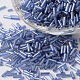 Tube Silver Lined Round Hole Glass Bugle Beads SEED-K001-A07-1