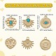 30 pièces 3 styles pendentifs en alliage turquoise synthétique FIND-SZ0002-82-2