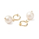 Pendientes de aro con clip de perlas keshi de perlas barrocas naturales EJEW-JE03829-01-4