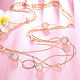 Trendy Zinc Alloy Plastic Pearl Beaded Four Layered Necklaces NJEW-BB14998-4