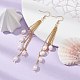 Natural Pearl Beads Dangle Earrings EJEW-JE05413-01-3