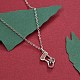 Christmas Theme Brass Pendant Necklaces NJEW-BB35099-3
